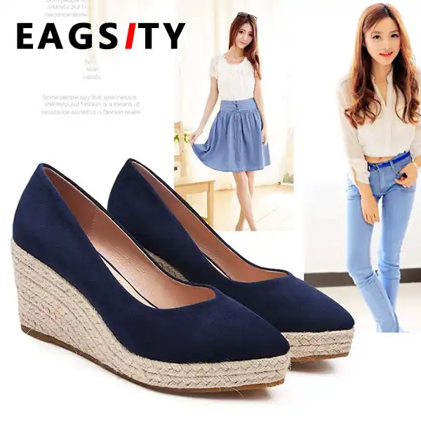 suede wedge shoes