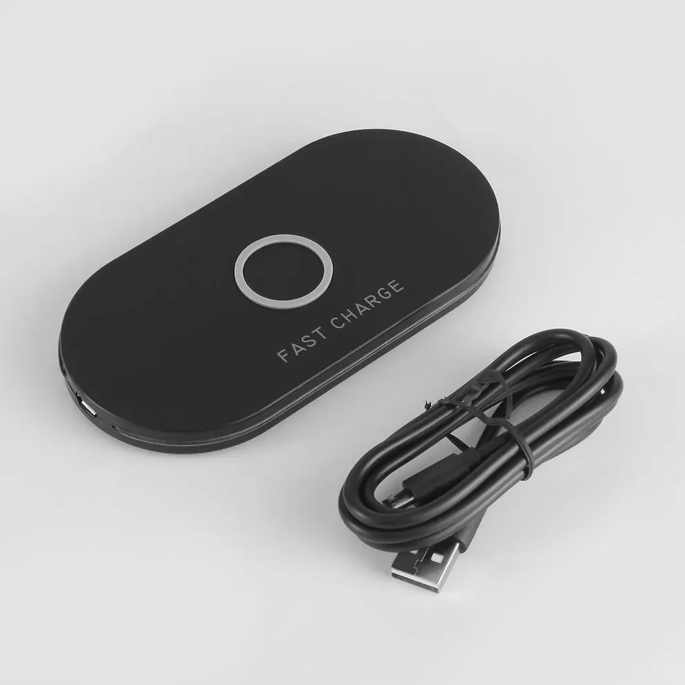 

Portable Qi Q100 Wireless Charging Plate with LED Indicator USB Interface