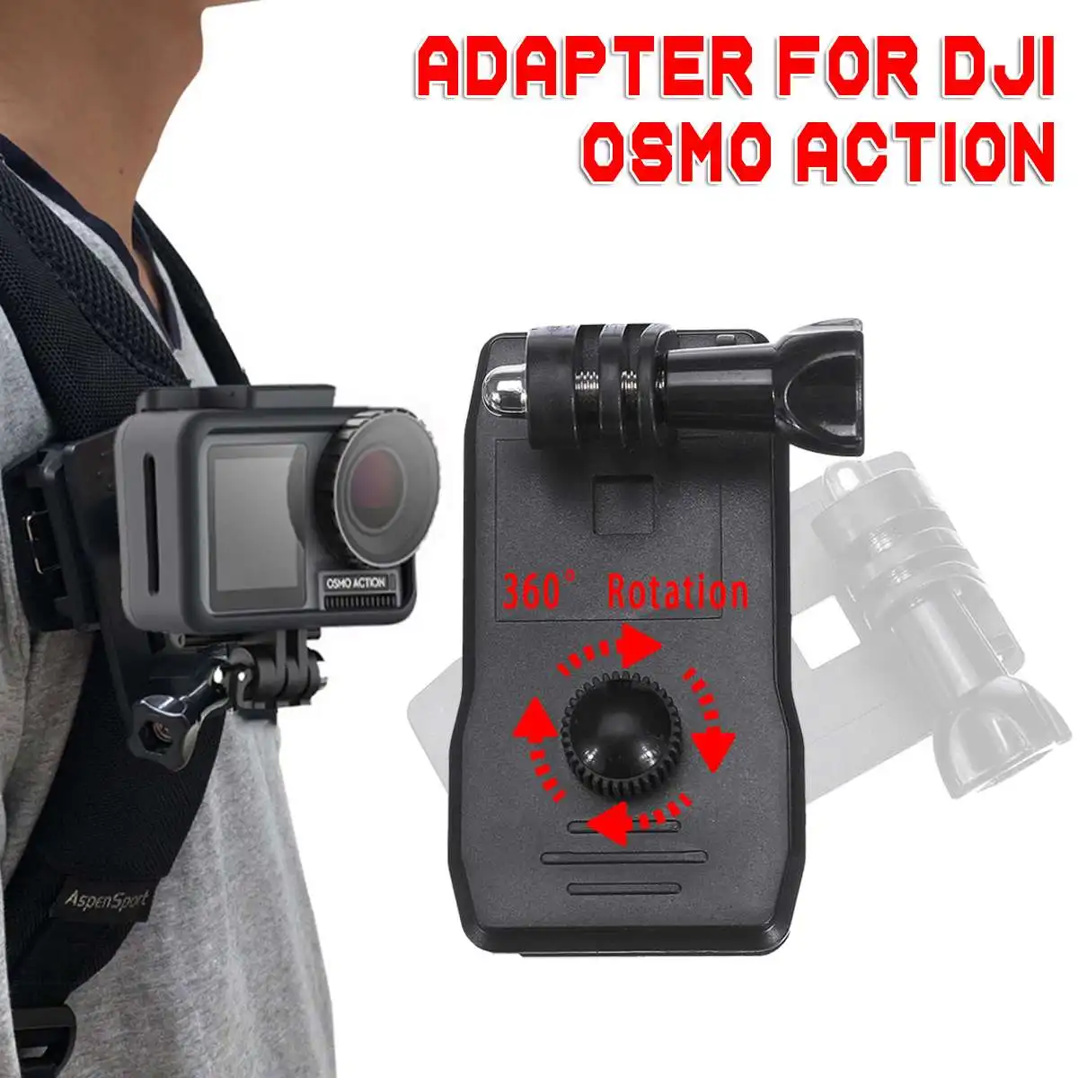 

Handheld Stand Sports Camera Backpack Clip Backpack Adapter Clip Expansion Bracket Mount For DJI OSMO Action Accessories Rotate