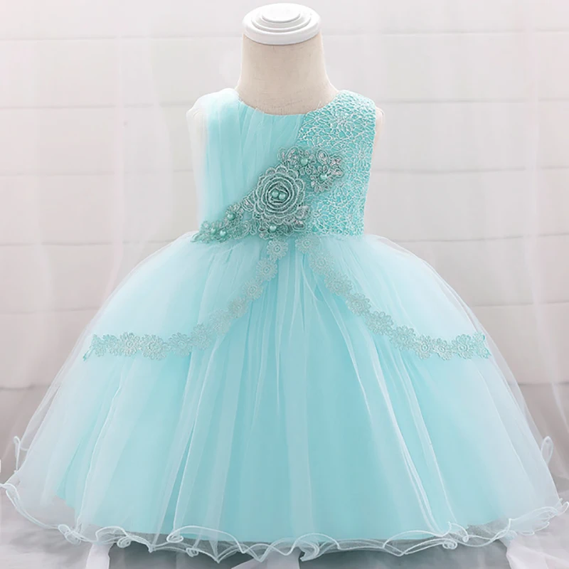 

Baby Girls Dress Flower Embroidery Tutu Princess Dress 1 Years Birthday Party Washing Dresses for Infant Baby Girl Costume B6K2A