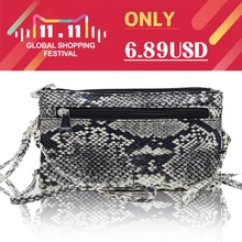 2016 Nouveau Motif En Serpentin Samll Femelle Épaule Sac Contracté Bande Unique Épaule-Main Sac de Dame D’embrayage Sac Mangue