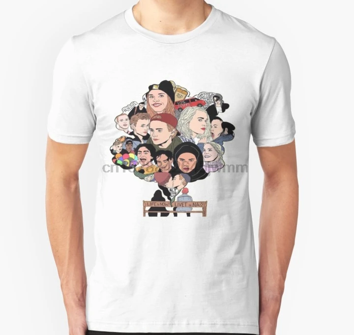 Мужская футболка с коротким рукавом Skam Art Slim Fit T Shirt tops Женская | одежда