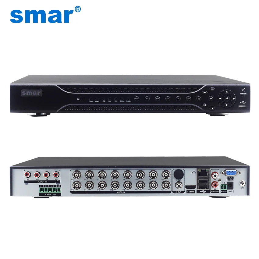 Smar16CH 1080P AHD DVR для ip-камеры H.264 Onvfi 16 каналов 1080P AHDH DVR 3g Wifi сигнал тревоги вход поддержка 2 SATA порт HDD Гибридный DVR