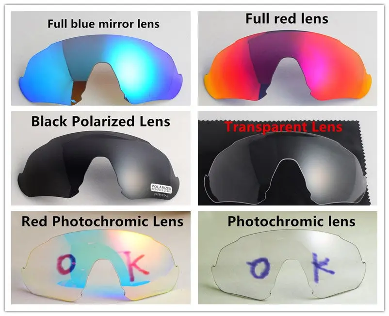 Поляризационные полностью красные, синие, зеленые линзы, фотохромные Сменные линзы, велосипедные солнцезащитные очки, очки без рамки