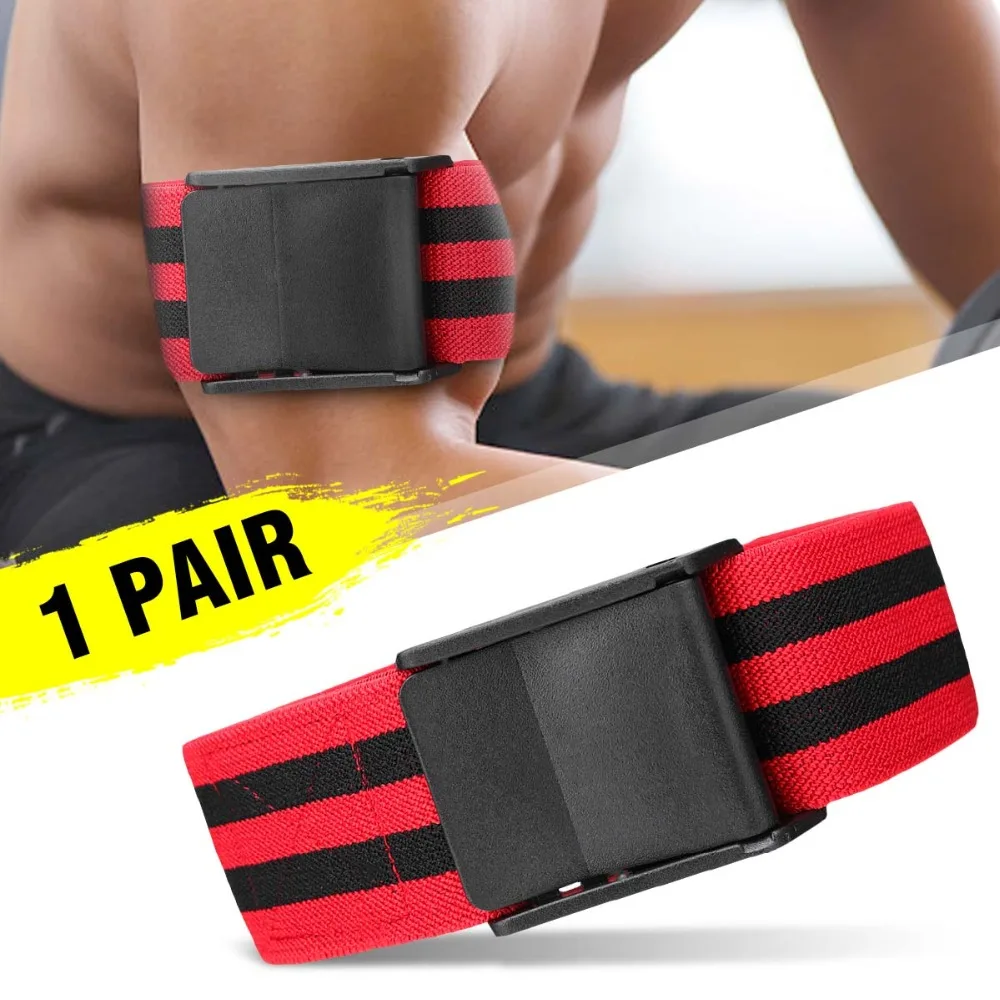 FITAXIS Blood Flow Restriction Band Muscle Strength Arm Straps Fitness Wraps New