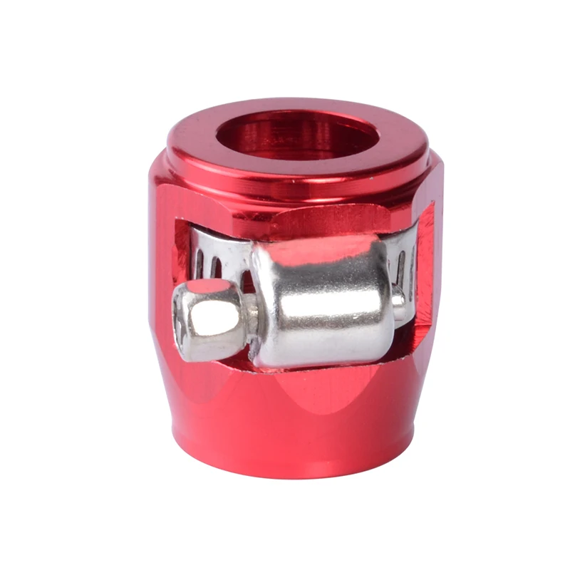 

ESPEEDER AN4 Oil Fuel Hose Clamp Finisher HEX Finishers Red Aluminum Hose Connectors AN Hose Clamps