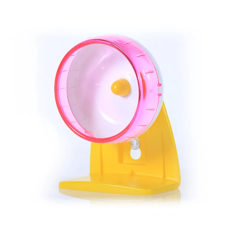 Бесшумный хомяк Шиншилла Беговая стойка с колесом хомяк маленькое животное морская свинка спортивные шарики игрушки Аксессуары для хомяка - Цвет: pink