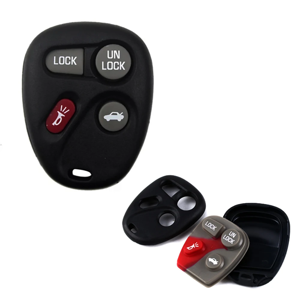 JEAZEA 4 Button Rubber Remote Key Shell Case Cover Fob For Chevrolet Monte Carlo Blazer Impala Malibu Corvette GMC Jimmy Safari |
