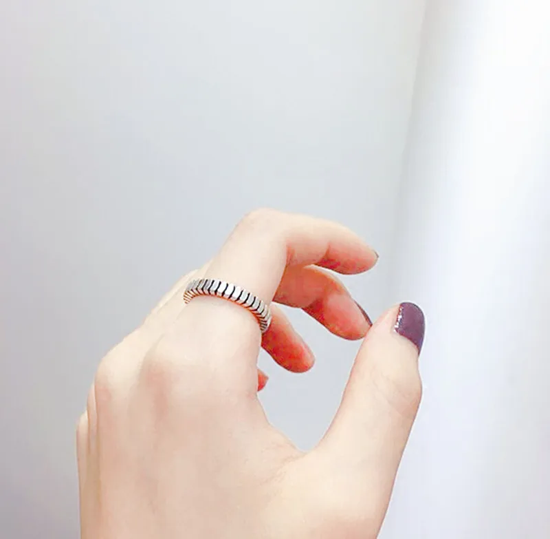 ANENJERY винтажное 925 пробы Серебряное кольцо для женщин Новинка тайские серебряные Регулируемые кольца S-R409