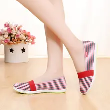 Женская обувь на плоской подошве; Новинка года; стильная женская обувь в полоску; дышащая женская обувь на плоской подошве; женские кроссовки; повседневная обувь