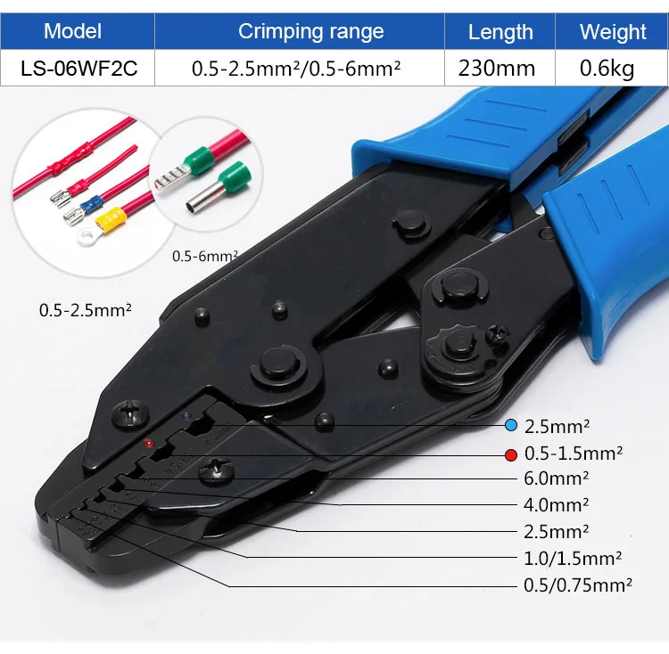 RV SV BV Предварительно изолированный терминал коннекторный обжим плоскогубцы 0,14-6 мм2 трубчатый кабель пресс инструмент термоусадочная прикладочная проволока Обжимные Щипцы для соединений