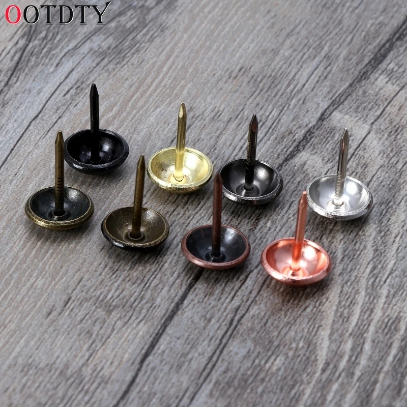 100pcs Antique Brass Upholstery Nails Furniture Tacks Pushpins Hardware Decor 100pcs Antique Brass Upholstery Nails Furniture Tacks Pushpins Hardware Decor