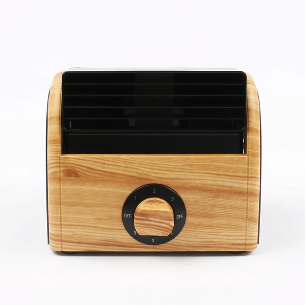 

DMWD Wood Grain Mini Table Fan Concise Office Bladeless Desk Fan Air Multiplier For Student Dormitory 110-230V