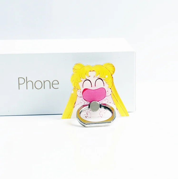 Универсальное металлическое кольцо на палец, милый держатель для мобильного телефона, подставка с кольцом, мультяшная милая серия для девочек, держатель для смартфона, подставка для планшета
