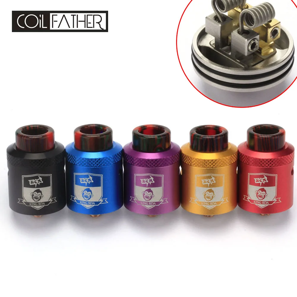 Coil Father King RDA Drop Atomizer 810 Drip Tip 24mm Tank Adjustable