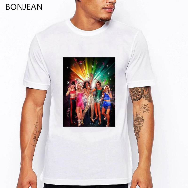

Summer 2019 Men's t-shirts spice girls print tshirt homme geek cool shirt streetwear anime rock hip hop t shirt clothes men tops