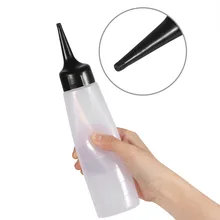Пластиковая бутылка для промывки с бутылочка со шкалой домашнего использования или салон волос сухая чистка стирка горшок 250 мл многоразовые парикмахерские бутылки