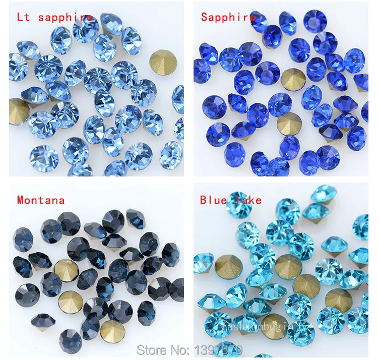 ss1-ss47 shiny Clear Czech Crystal Rhinestone Cone Round Pointed Foiled Back Glass Strass stone nail art Gem jewelry making bead