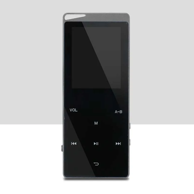 Серый Роскошный Металлический MP4 плеер, Bluetooth плеер, портативный тонкий MP3 MP4 медиа 2,4 дюймов, сенсорный ключ, fm-радио, 16 ГБ/40 ГБ, музыкальный плеер в подарок - Цвет: Серый