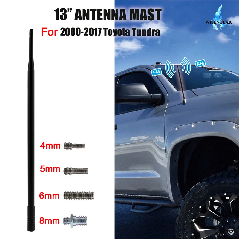 

For Toyota Tundra 2000-2017 Car Roof Radio Antenna FM AM Aerial Signal Booster Amplifier Whip Mast Reception Plastic WISENGEAR /