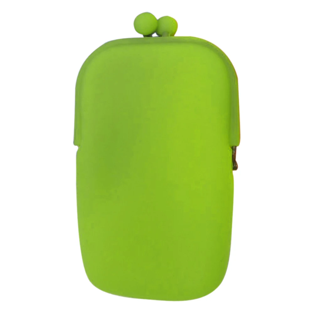 

VSEN Wholesale style Silicone Cosmetic Makeup Bag Coin Purses Wallet Cellphone Bag green
