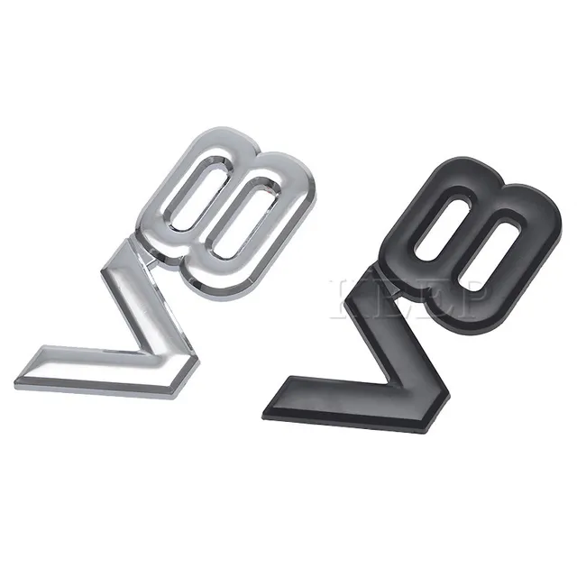 3D Metal Logo Car Sticker Emblem Decal For V8 Mercedes BMW Audi VW