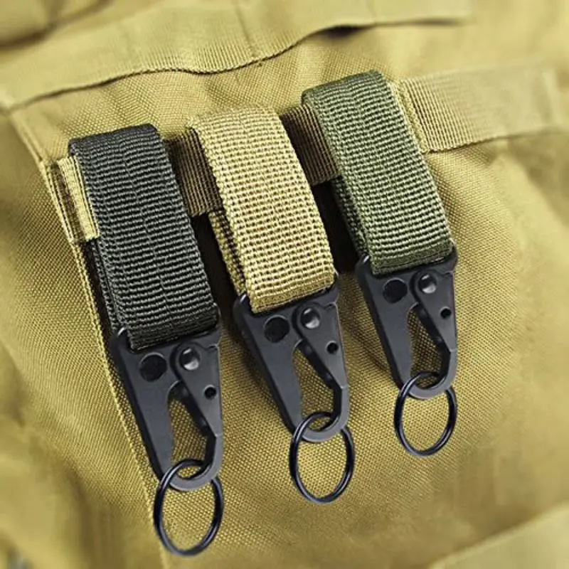 

2 pcs Practical Carabiner High Strength Nylon Key Hook Belt Buckle Hanging Keychains On Car New