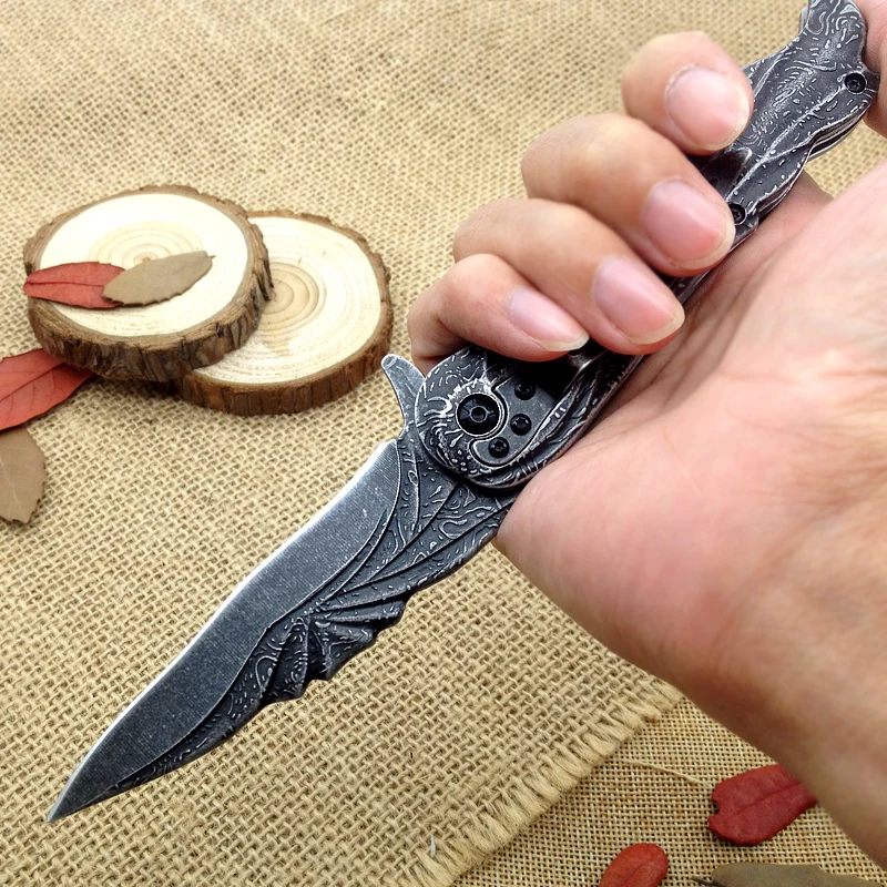 Настоящий красивый складной нож охотничий карманный стальные ручки камень для