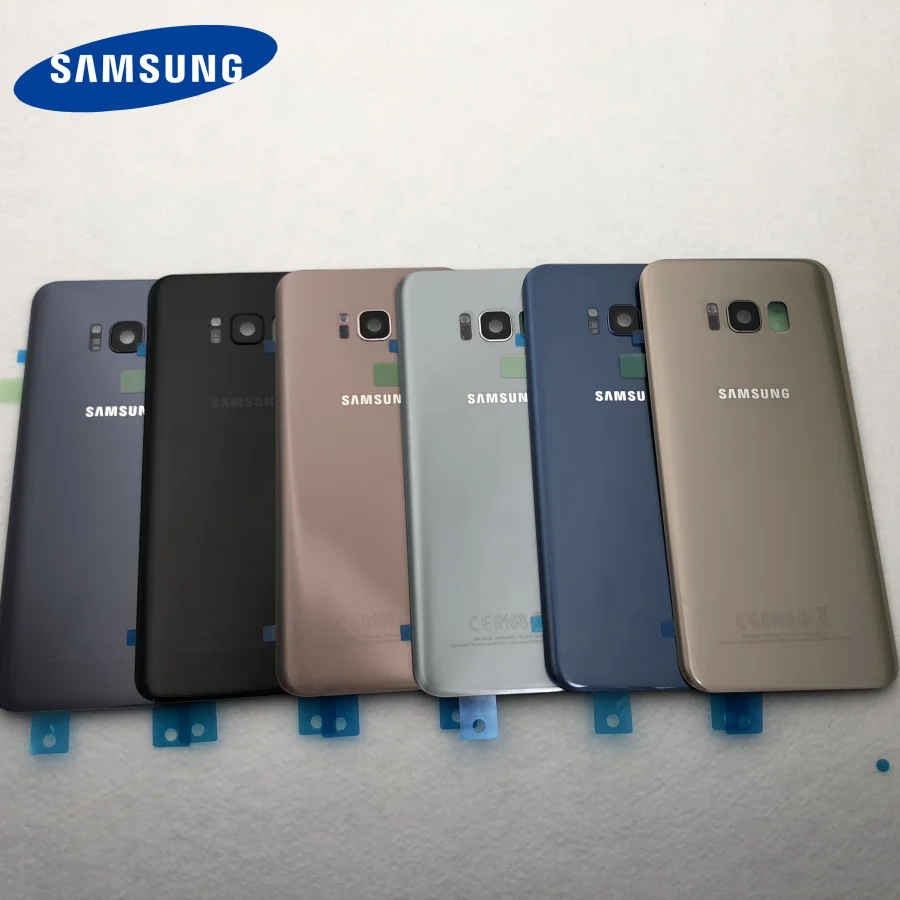 

S8+ Battery Glass Cover For Samsung Galaxy S8 plus G955 G955F SM-G955F G955FD G955P Back Housing Door+Camera lens Replacement