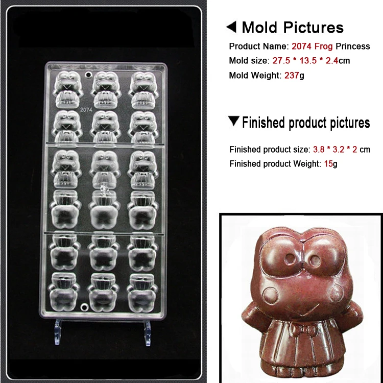 

BAKEST Frog Princess Shape Plastic Chocolate Mold DIY Baking Tools