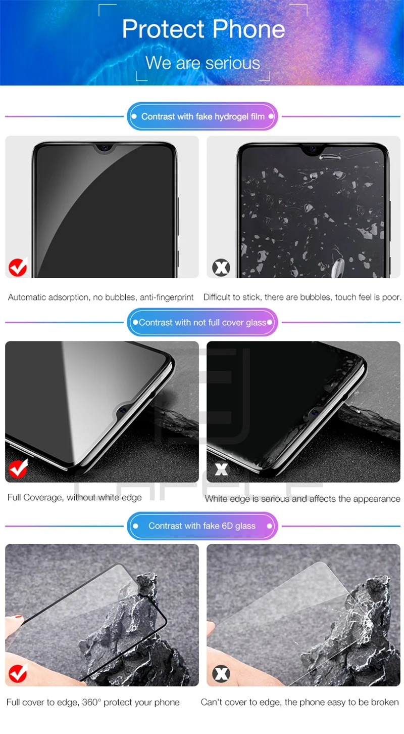 CAFELE 6D защита экрана с закругленными краями для huawei mate 20, полное покрытие, закаленное стекло для huawei mate 20, защитная стеклянная пленка