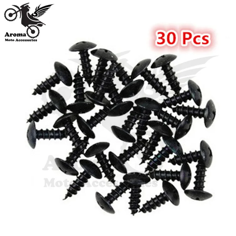 30pcs 6 colors red blue yellow purple silver black decal motocross nuts bolts 2cm motorbike parts decal Off-road dirt pit bike accessories colorful decoration motocross pointed screw moto screw motorcycle tip Motorcycle Screw Caps Motorcycle Fasteners Motorcycle Screws Motorcycle Accessories