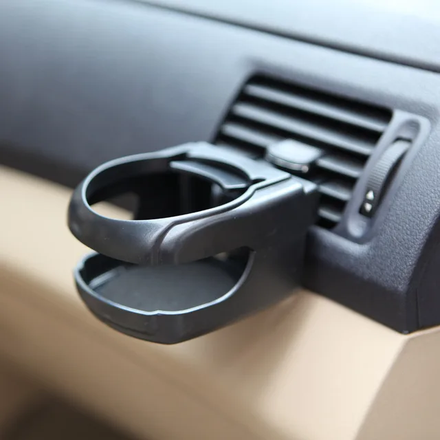 Portable Black Clip on Car Adjust Mount Cup Holder Automobile Drinks