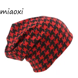 Miaoxi Мода 2 используется в полоску Для женщин шапки и шарфа теплые зимние хлопковые Высокое качество Женские Кепки вязать Повседневное