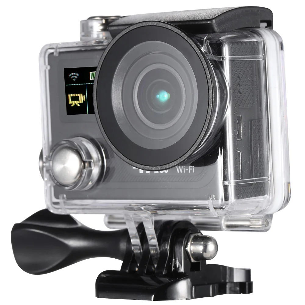 170 ° широкоугольная водонепроницаемая камера 30M Wifi Спортивная экшн-камера " двойной ЖК-экран 360 Play 4K 30fps 1080P 60fps 12MP Ultra HD