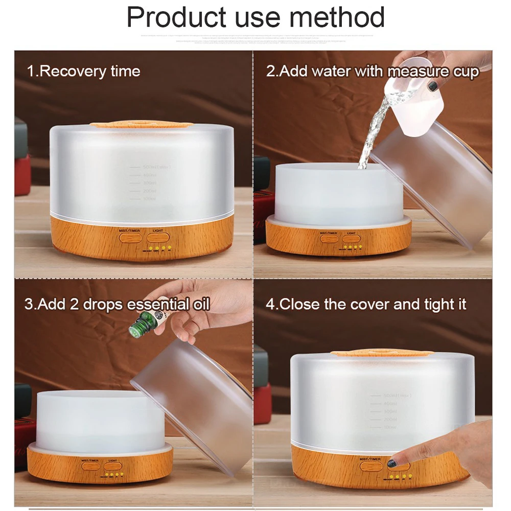 Günstige Diffuserlove 500 ml Luftbefeuchter Fernbedienung Ätherisches Öl Diffuser Kühlen Nebel luftbefeuchter EU AU UK UNS Stecker Luftbefeuchter