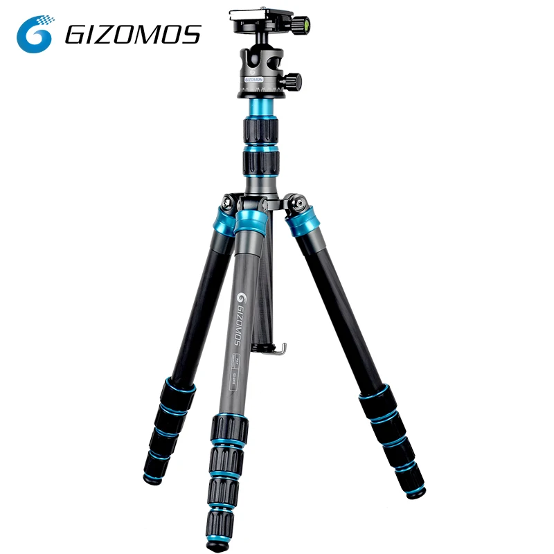 GIZOMOS GA-22C5 Профессиональный Портативный углеродного волокна Камера штатив для