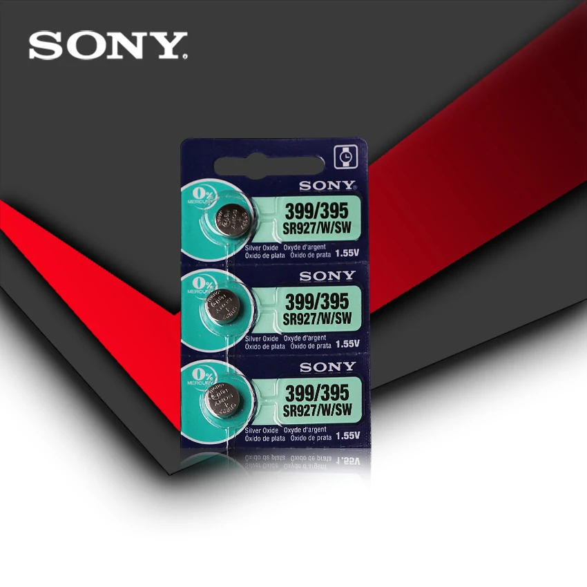 5 шт. Новинка sony 395 SR927SW 399 SR927W LR927 AG7 1,55 V батарея для часов SR927SW 395 кнопочная монетница Сделано в Японии