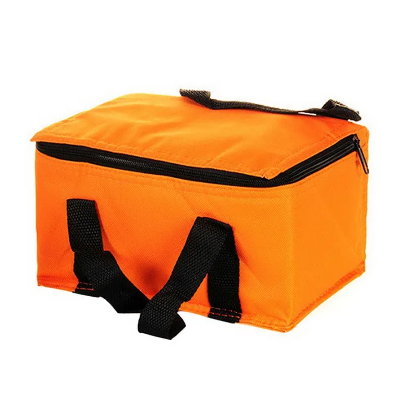 Одноцветная сумка для пикника, сумка для обеда с изоляцией, сумка для хранения еды для женщин и детей, Портативная сумка для еды, аксессуары, товары для питания, сумки-тоут - Цвет: Оранжевый
