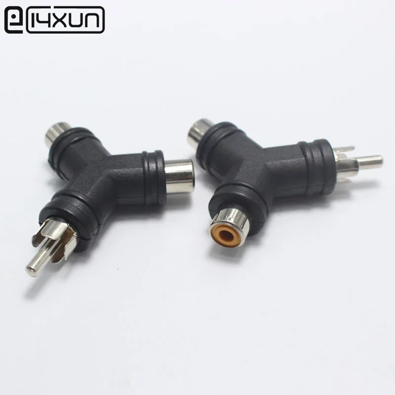 Переходник с разъемом RCA Папа мама 1 шт. 2 в AV M/F аудио адаптер для DVD VCD|rca female connector|rca