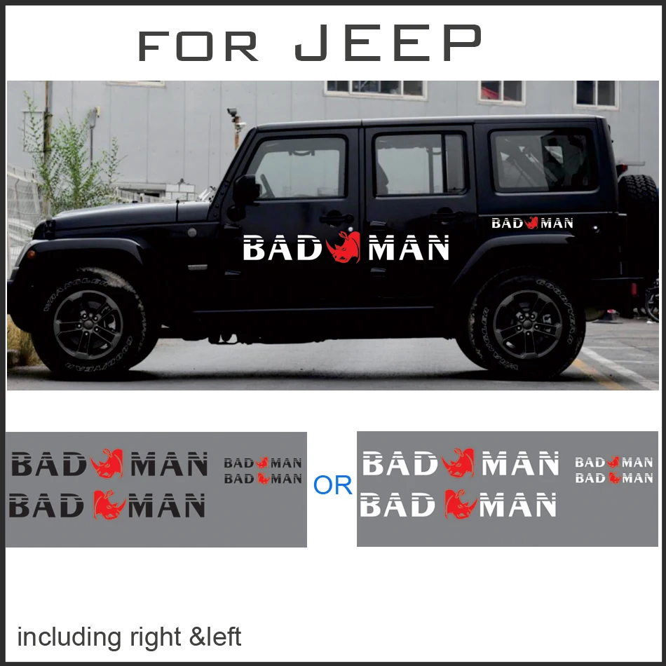 

side stripe graphic Vinyl sticker for Jeep Wrangler Unlimited Rubicon 2016