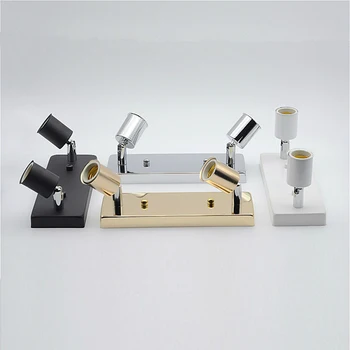 

Modern 2 heads Lights Wall Sconces Rotatable E27 Lamp Holder Wall Spot rectangular Ceiling Mounted Lighting Fixture