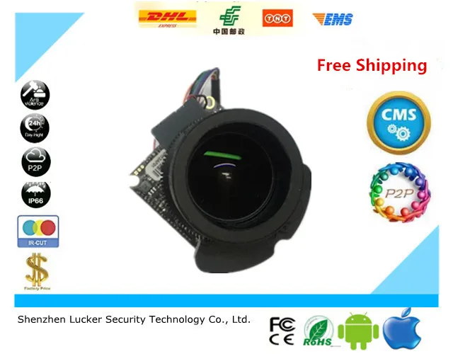   CCTV IP Camera module Hi3516C+Im322 Sony Electric zoom Lens 2.8-12mm X4 IRC 2.0MP 1080P Auto focused Full HD free shipping 