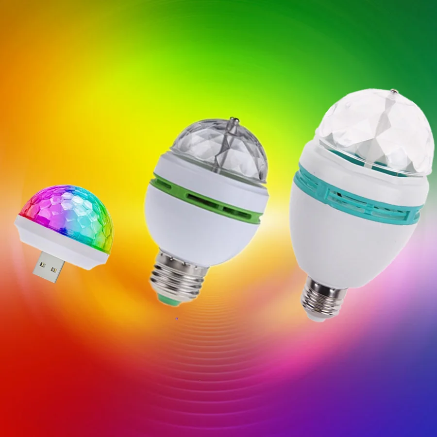 USB порт RGB Светодиодная лампа 3 Вт/6 Вт 85 265 в 110 В 220 постоянного тока 12 магический