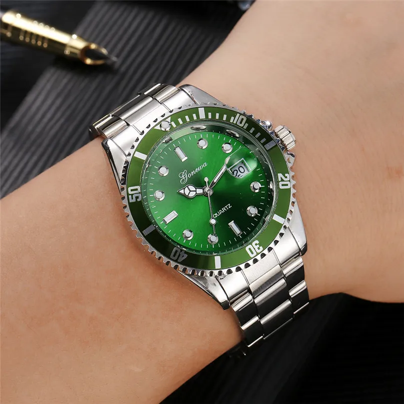 

Fashion Men's Watch Military Stainless Steel Date Sport Quartz Analog Wrist Watch relogio dropshopping free shipping#50