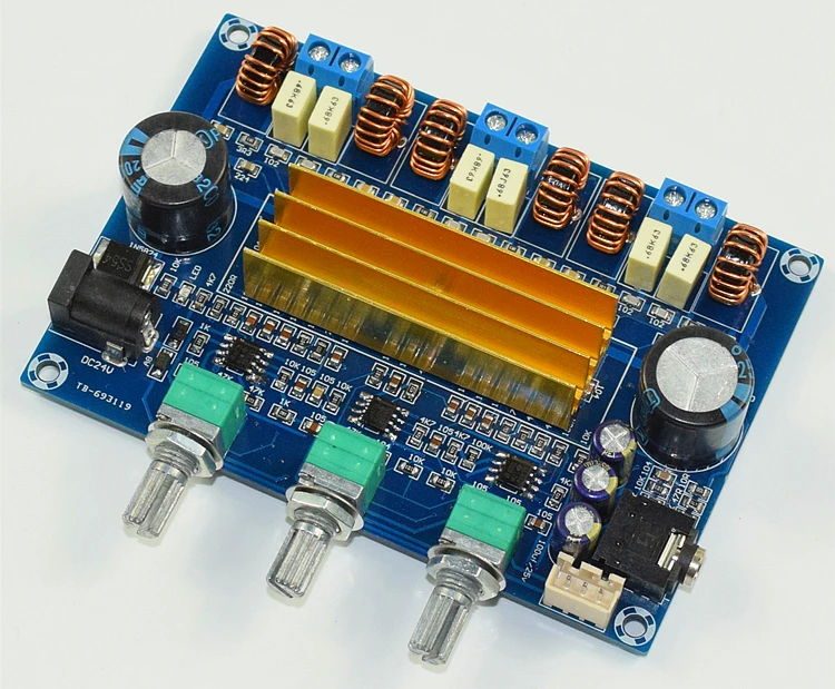 

DC 24V TPA3116 50W+50W+100W 2.1 sound channel Digital Audio Amplifier Board Bass subwoofer speaker Amplifiers CAR AMP