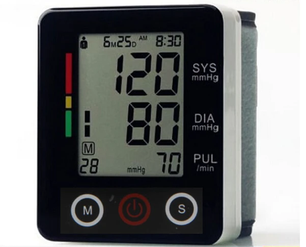 

TOPCNMED Touch Screen Digital Wrist fully Automatic Blood Pressure Monitor Pulse monitor LCD display Sphygmomanometer