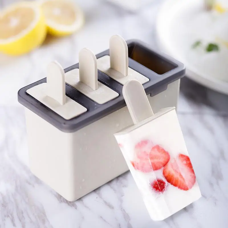 DIY Форма для изготовления мороженого креативная форма для изготовления Мороженого Мороженое коробка домашние Формочки Для Мороженного «фруктовый лед» четыре сетки