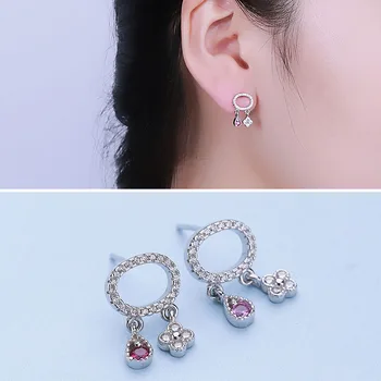 

Selling S925 Pure Silver Egg Hanging Flower Water Droplets Inlay Earrings Fashion Tremella A Undertakes To Nail Factory