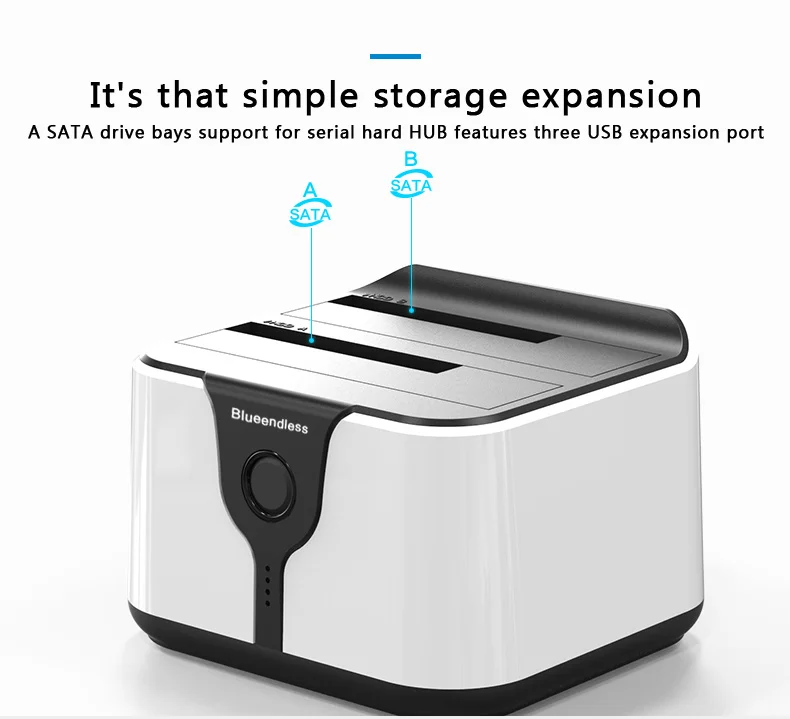 Blueendless 2-Bay SATA HDD Docking Station 3,5 "2,5 USB3.0 Dual Bay HDD SSD клон дубликатор док-станции Sata корпус хранения